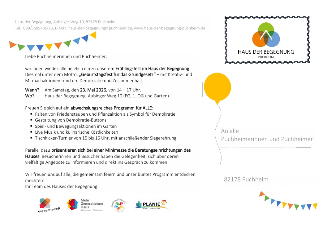 Frühlingsfest Haus der Begegnung