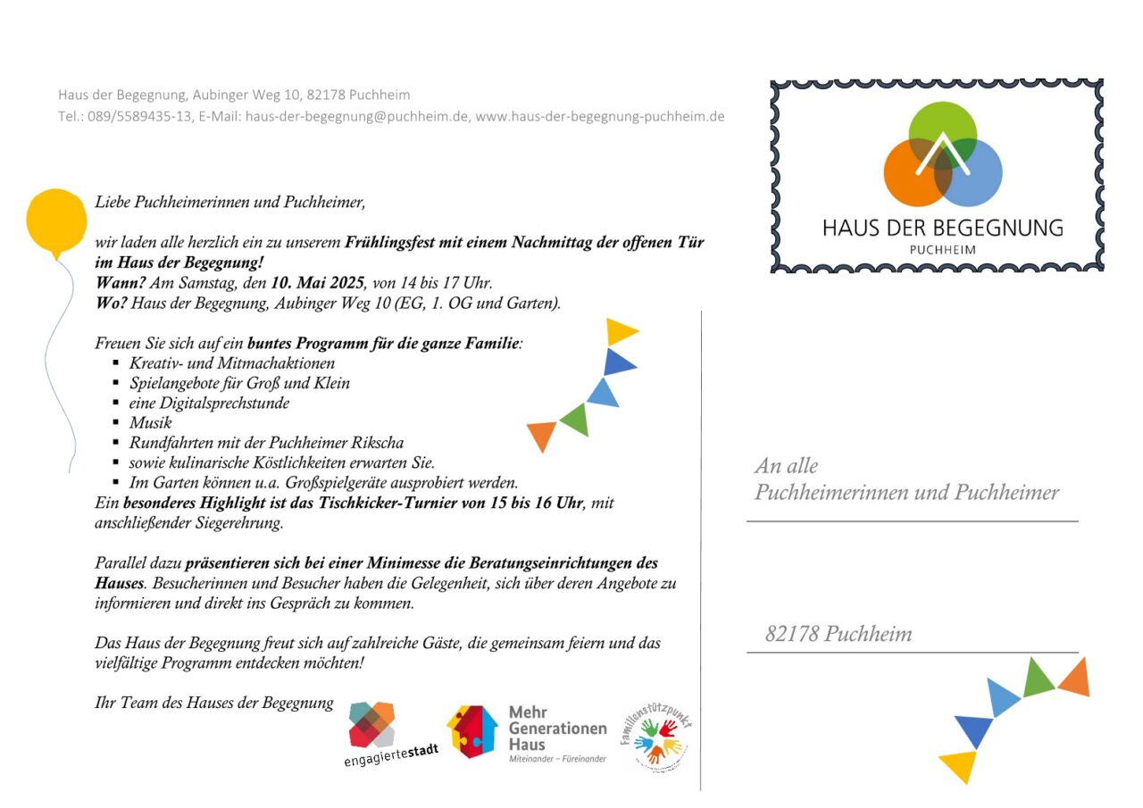 Frühlingsfest Haus der Begegnung